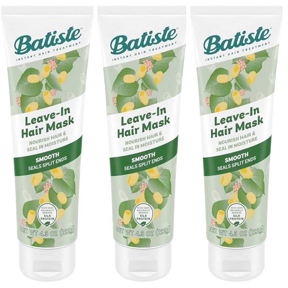 NEw 3 pc Batiste Heat Protectant. Leave In Conditioner Hair Mask, Smooth. Green